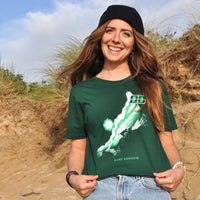 'Coast Rider' - Bottle Green Organic Cotton T-shirt - (Men/Unisex)
